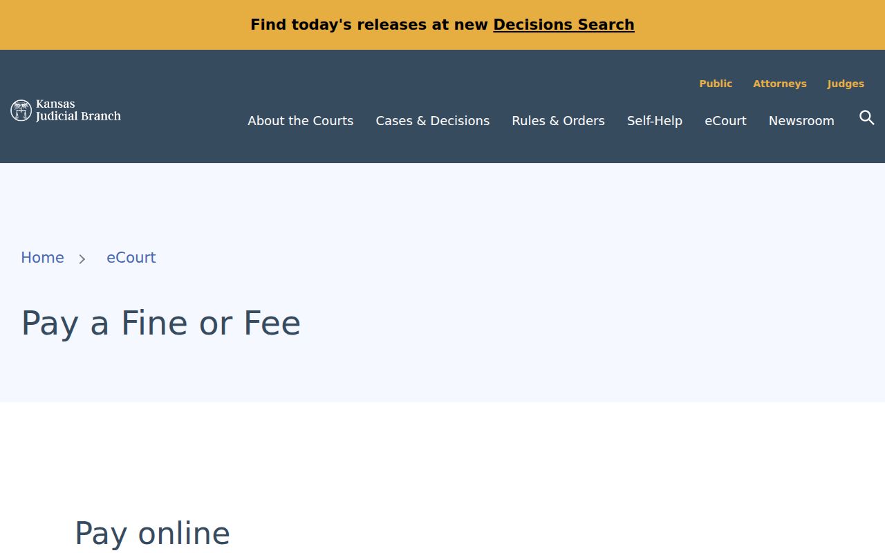 Marshall County traffic court Kansas payment instructions