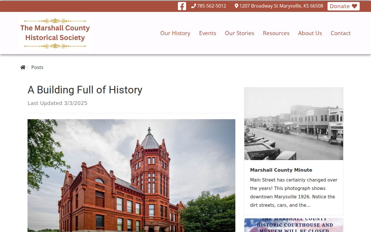 Historic Marshall County courthouse records library