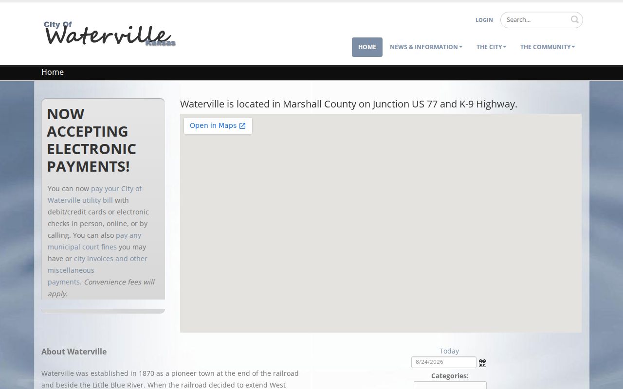 Waterville official city government page