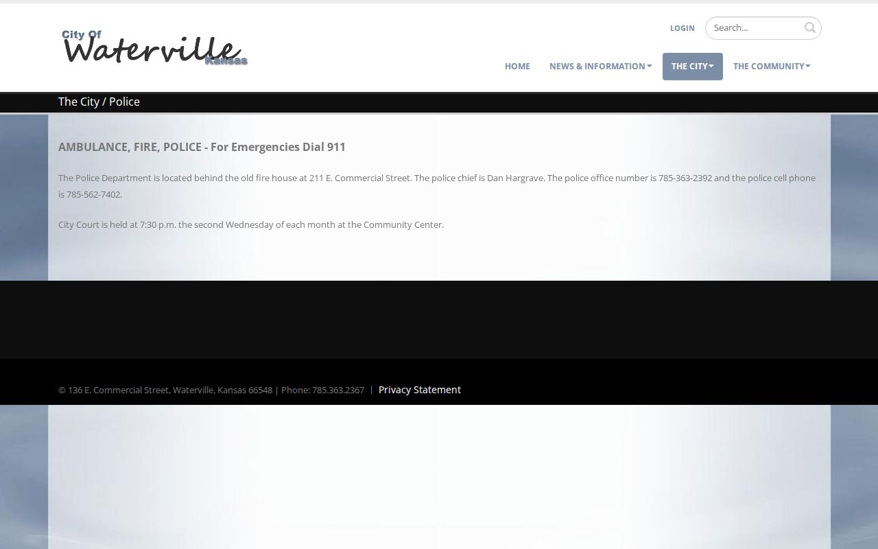 Waterville police and court page court chapter